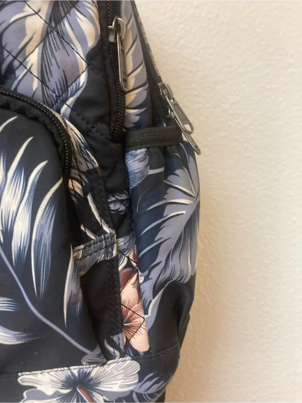 AM HOO Black Floral Lunch Backpack
